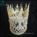 Wholesale new crown king tiara crystal beads round pageant crowns